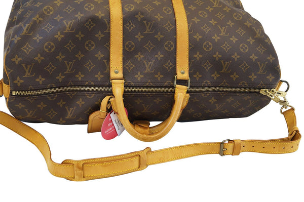 LOUIS VUITTON Monogram Keepall Bandouliere 55 Boston Bag 