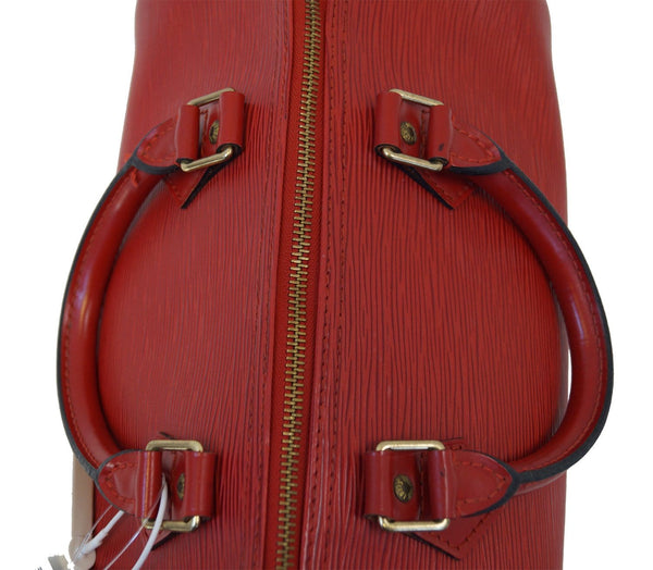 LOUIS VUITTON Epi Leather Red Speedy 30 Bag