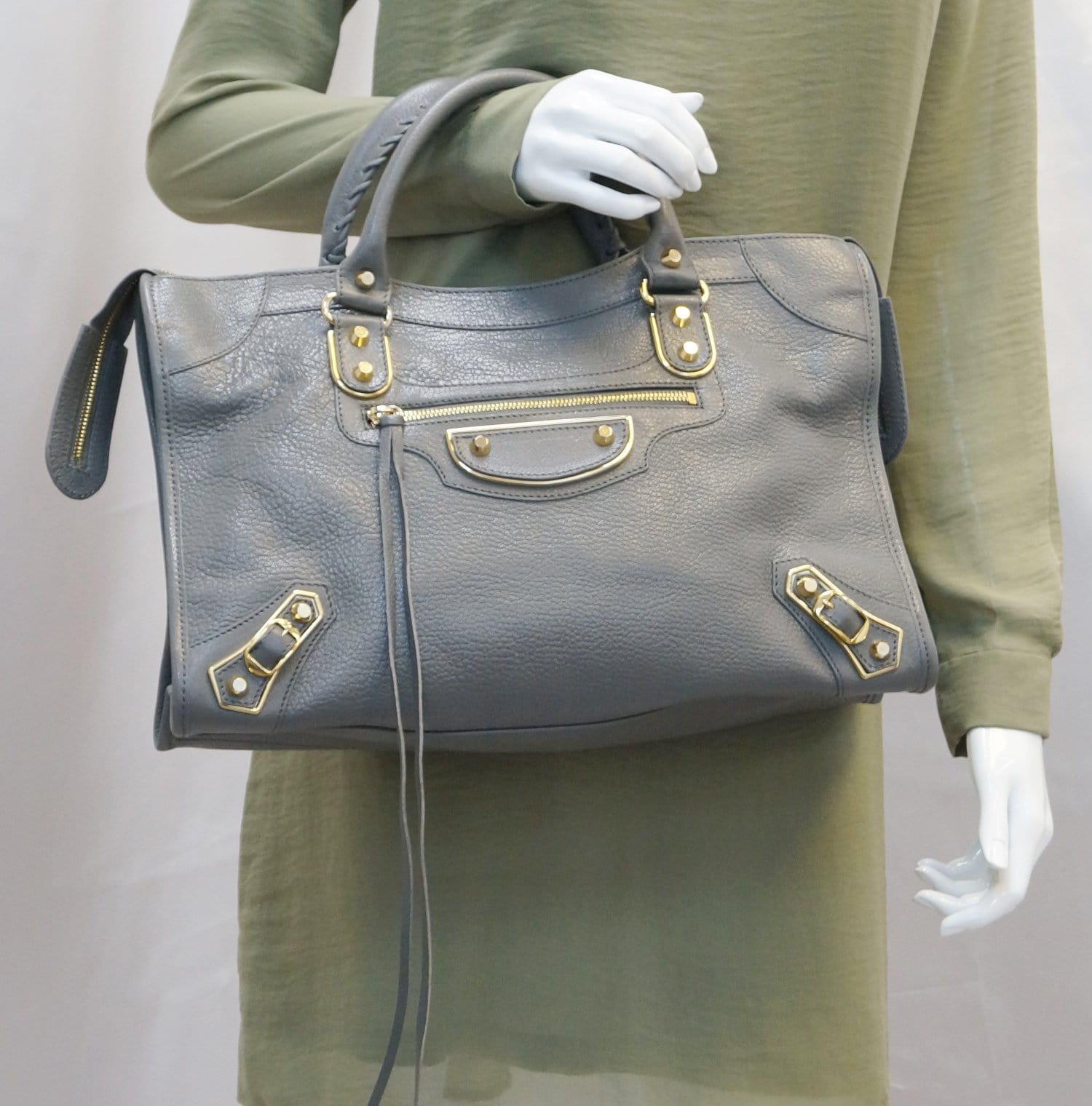 Balenciaga Leather Handbag Edge City Shoulder