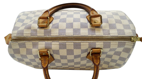 LOUIS VUITTON Damier Azur Speedy 25 Satchel Bag