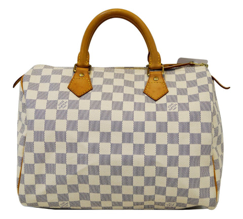 LOUIS VUITTON Damier Azur Speedy 30 Handbag