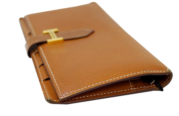 HERMES Bearn Epsom Leather Noisette Long Bifold Wallet - Final Call