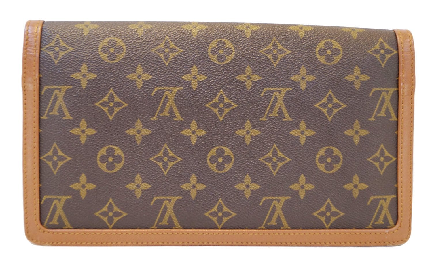 Auth Louis Vuitton Monogram Pochette Dame Clutch Bag Vintage