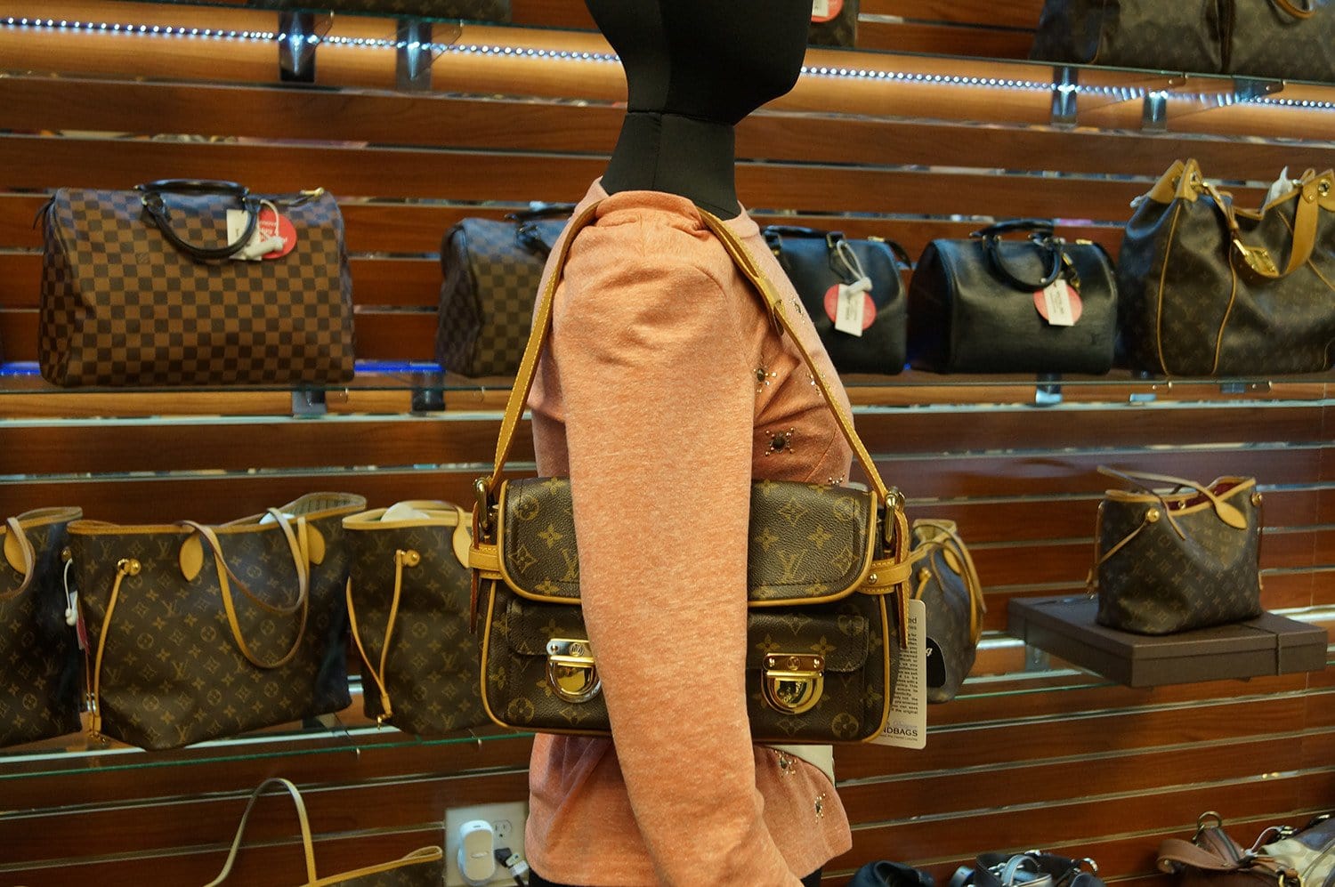 Louis Vuitton, Bags, Louis Vuitton Louis Vuitton Monogram Hudson Pm  Shoulder Bag Long M4027