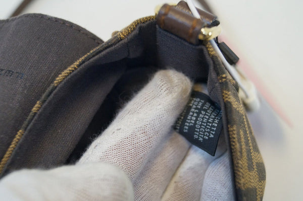 Fendi Zucca - Fendi Messenger Bag Canvas Leather in black