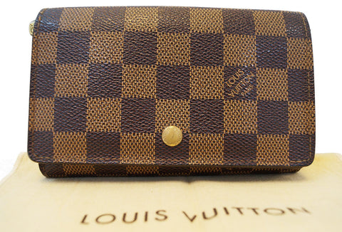 LOUIS VUITTON Damier Ebene Porte Monnaie Billets Tresor Bifold Wallet