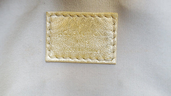 LOUIS VUITTON Gold Leather Khaki Monogram Mini Lin Theda Satchel 