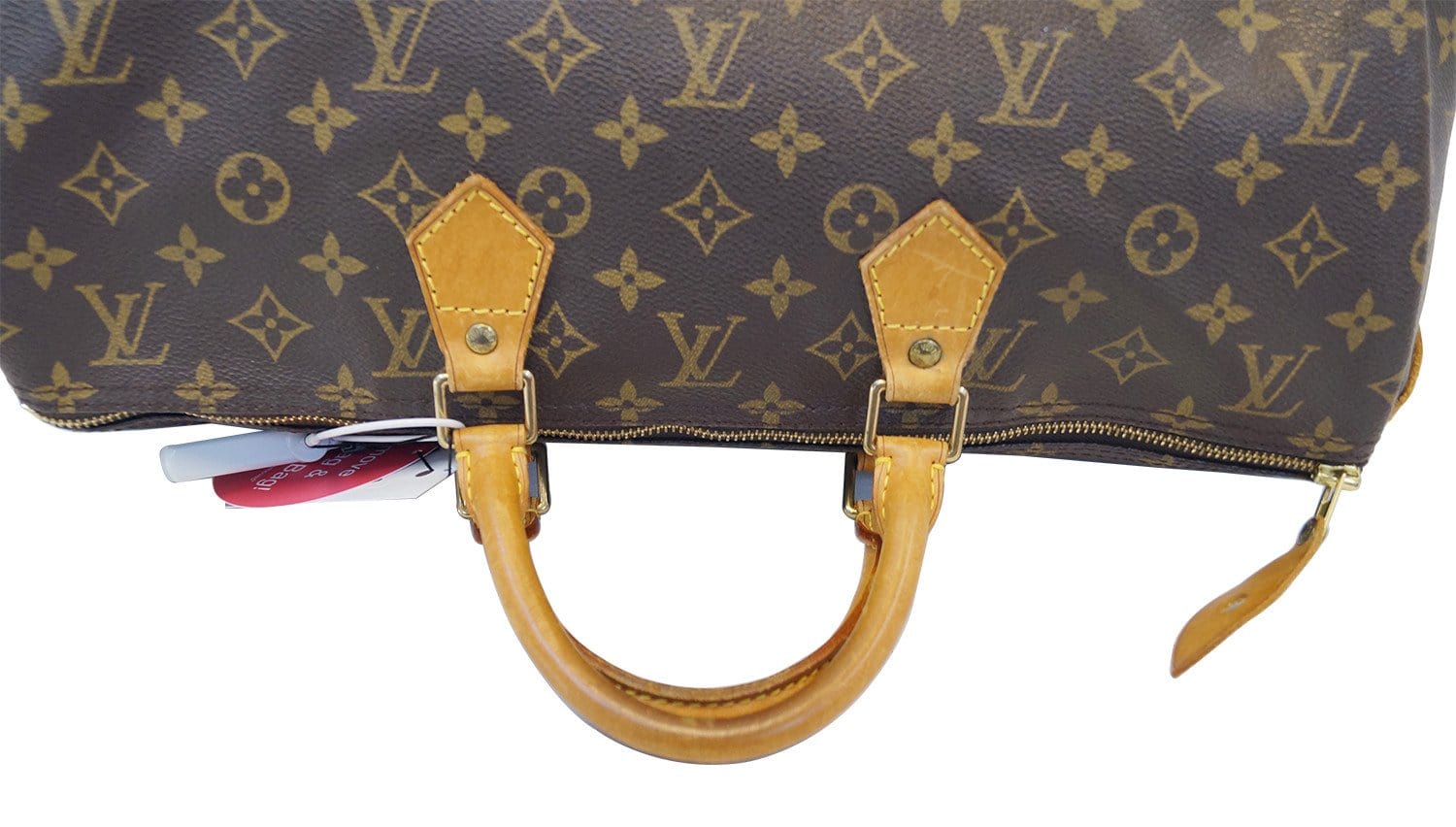 Louis Vuitton Speedy 40 with strap in Monogram canvas customized Dead or  alive at 1stDibs