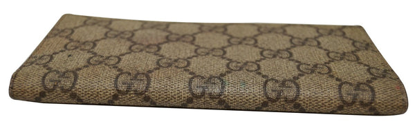 GUCCI Brown GG Canvas Checkbook Cover 162358