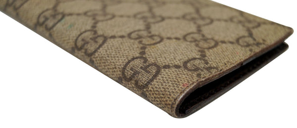 GUCCI Brown GG Canvas Checkbook Cover 162358