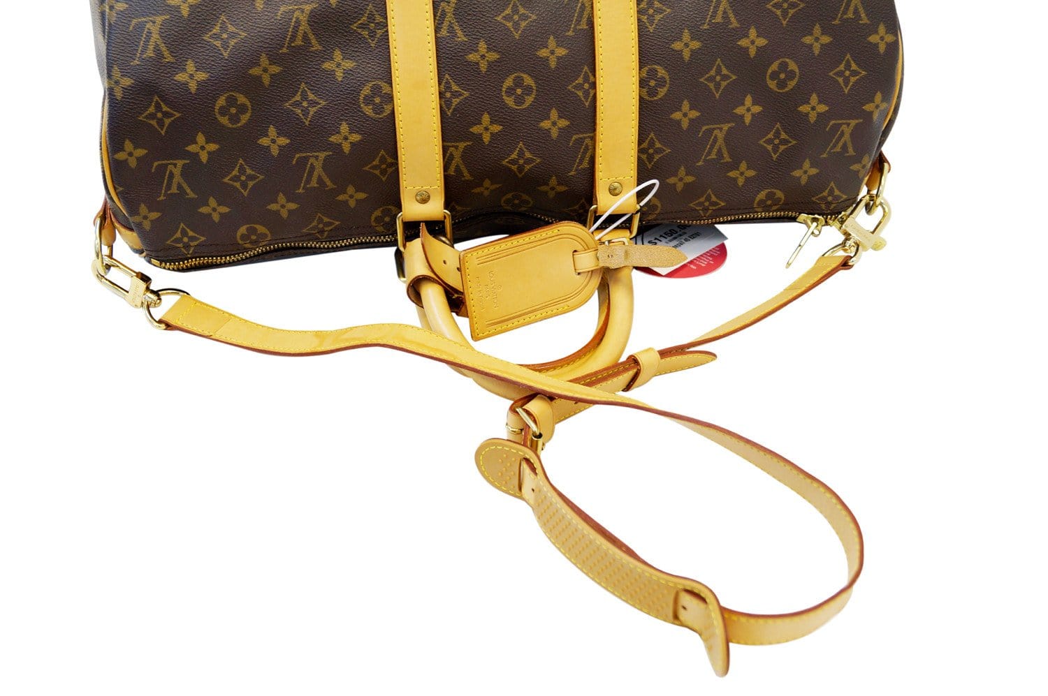 Handbags Louis Vuitton Louis Vuitton Damier Azur Keepall Bandouliere 45 Boston Bag N48223 Auth 32852a