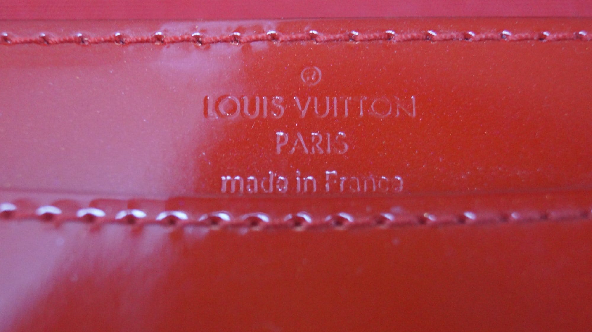 LOUIS VUITTON Monogram Red Patent Leather Triple Loop Bracelet LA17149L