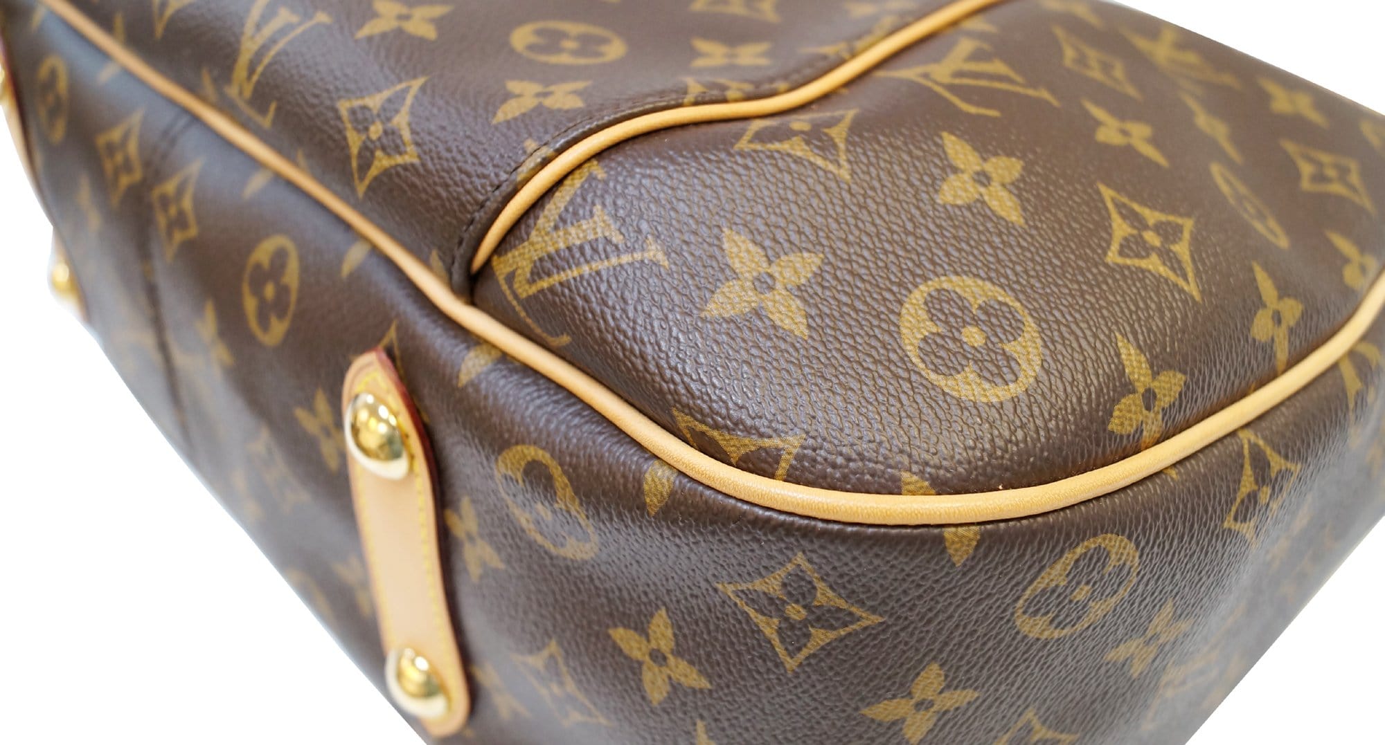 Galliera cloth handbag Louis Vuitton Brown in Cloth - 11434726