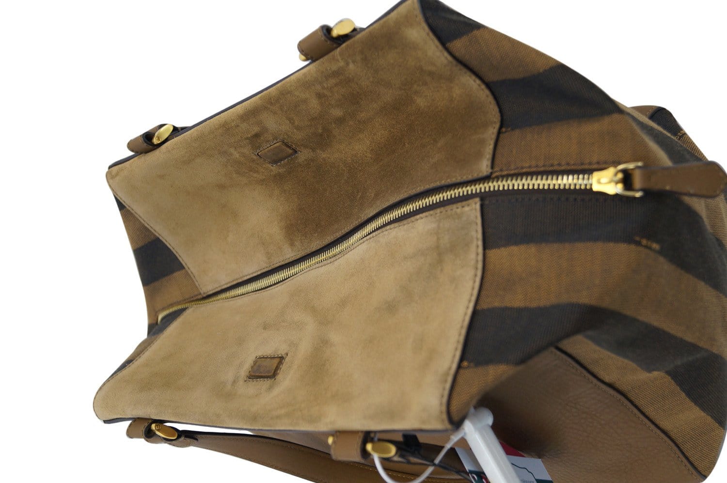 Fendi Canvas Pecan Block Handbag WZ242131 Brown Cloth ref.908232