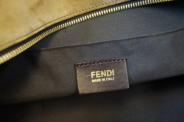 Fendi Pecan Canvas Leather - Fendi Shoulder Bag - fendi logo