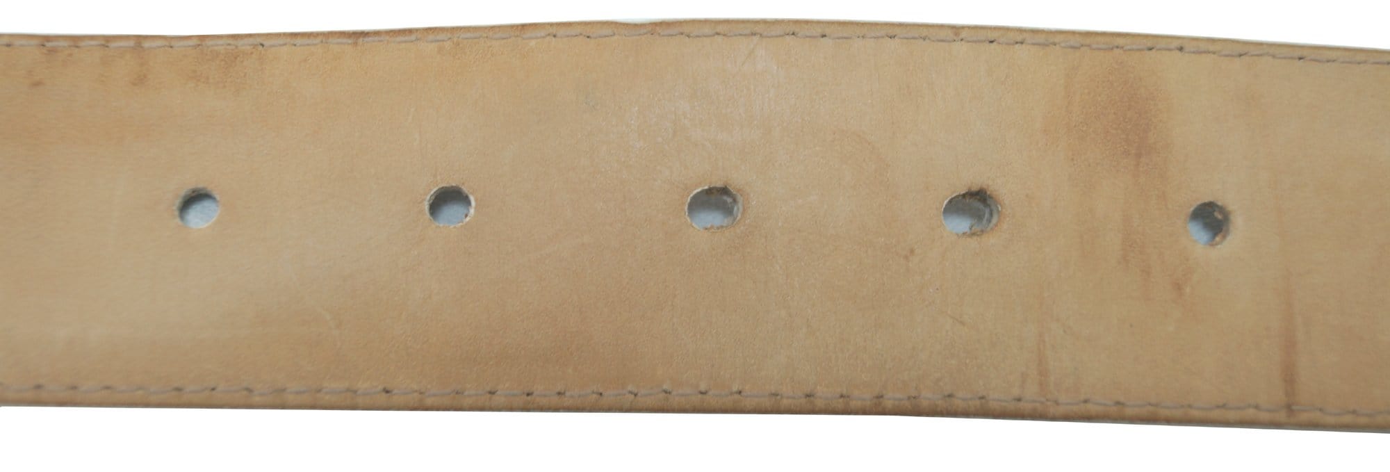 Authentic Louis Vuitton Damier Azur Canvas Leather Voyage Belt Size 80/32  M9837