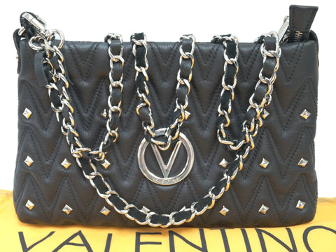 Valentino By Mario Valentino Vanille Studs Leather Shoulder Bag