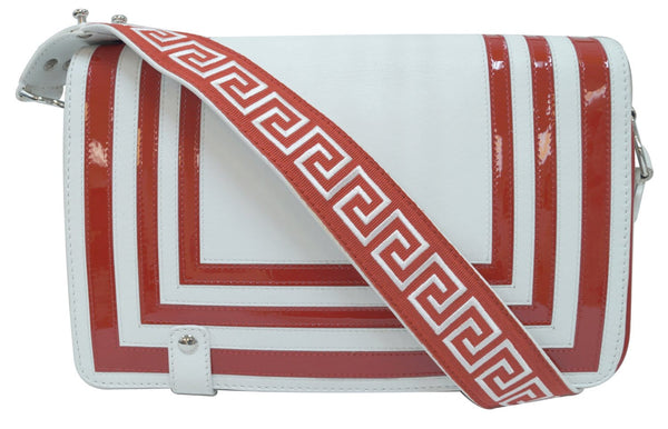  Versace Flap Shoulder Bag Leather for Women - front view