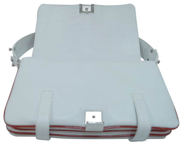  Versace Flap Shoulder Bag Leather for Women - back view 