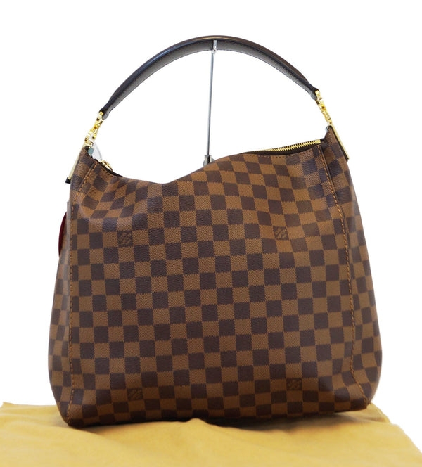LOUIS VUITTON Damier Ebene Portobello PM Shoulder Handbag