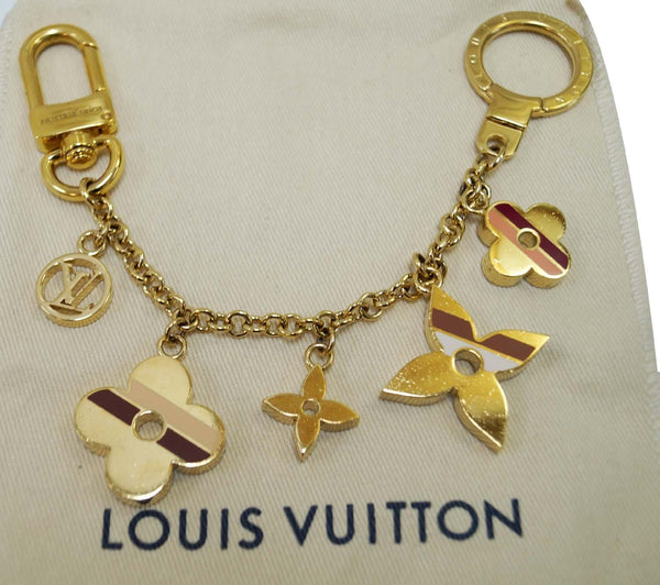 LOUIS VUITTON Flower Stripes Bag Charm