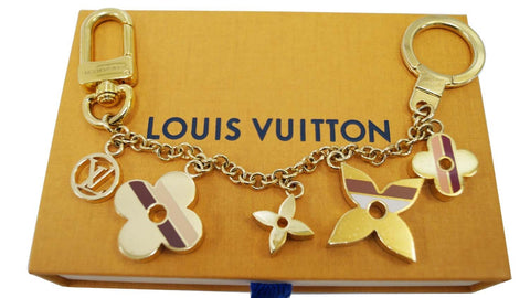 LOUIS VUITTON Flower Stripes Bag Charm