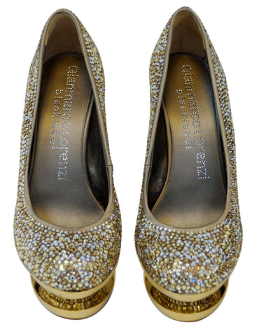 Gianmarco black label Lorenzi Crystal Disco Ball shoe