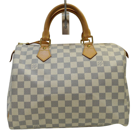 LOUIS VUITTON Damier Azur Speedy 30 Satchel Bag