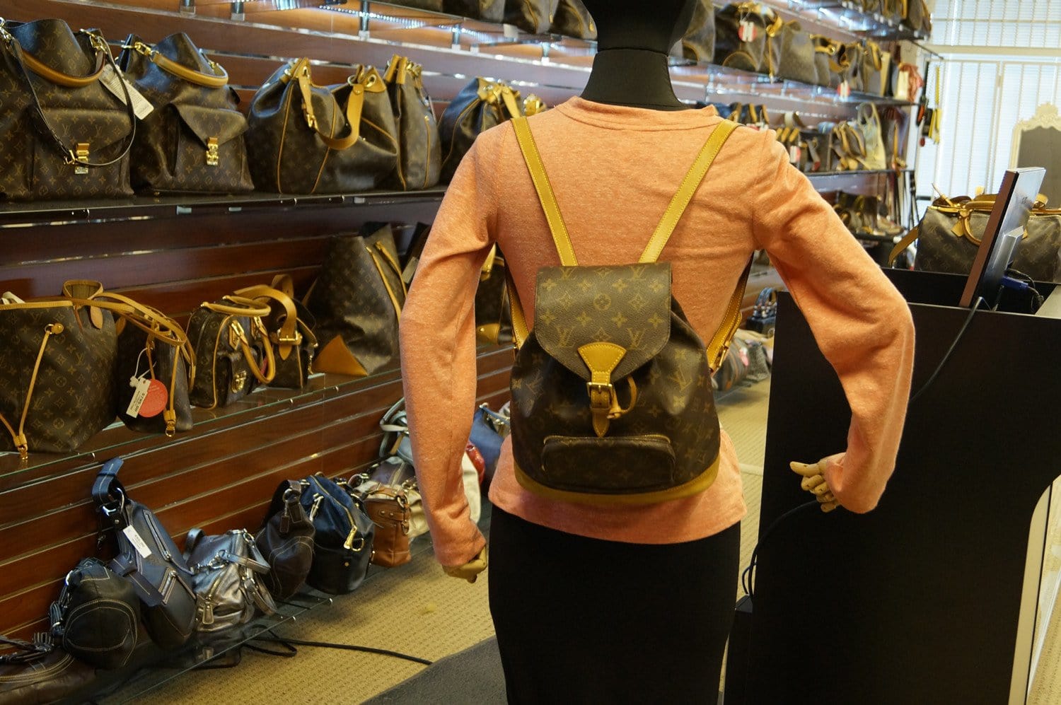 Vintage Louis Vuitton Montsouris MM Backpack Drawstring 