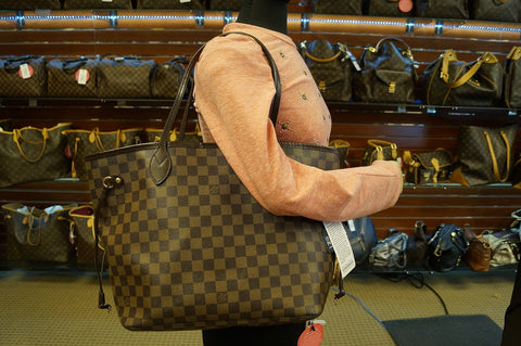LOUIS VUITTON Damier Ebene Neverfull MM Shoulder Bag