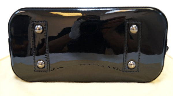 LOUIS VUITTON Black Magnetique Monogram Vernis Alma BB Satchel Bag