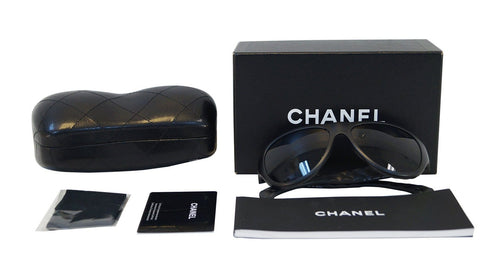 CHANEL Aviator 6050 c.1479/Z7 Black Polarized Sunglasses - Sale