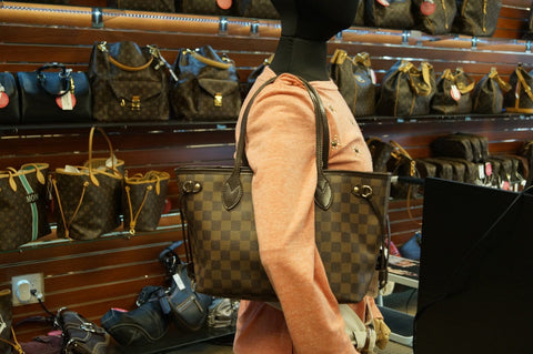 LOUIS VUITTON Damier Ebene Neverfull PM Tote Bag