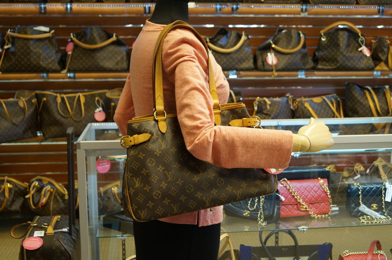 Louis Vuitton, Bags, Louis Vuitton Batignolles Leather Bag With Duster