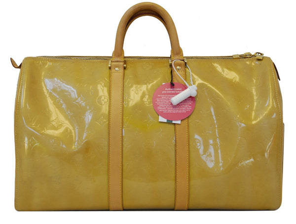 Louis Vuitton Yellow Monogram Vernis Mercer Duffel Bag