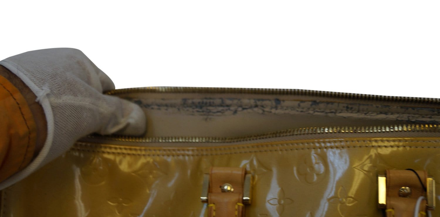 Louis Vuitton Matte Gold Monogram Vernis Mercer Keepall Duffle Bag