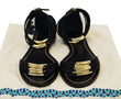 TORY BURCH Black Mignon Flat Sandal Size 10.5 E3145