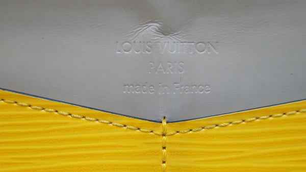 LOUIS VUITTON Epi Portefeuille Flore Long Wallet White Yellow 