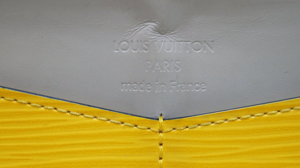 LOUIS VUITTON Epi Portefeuille Flore Long Wallet White Yellow 