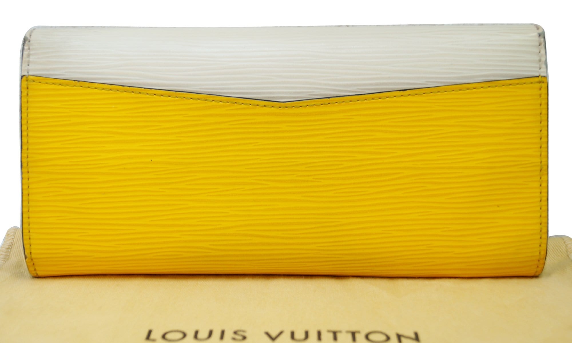 Louis Vuitton pale yellow (Vanilla) epi croisette pm – My