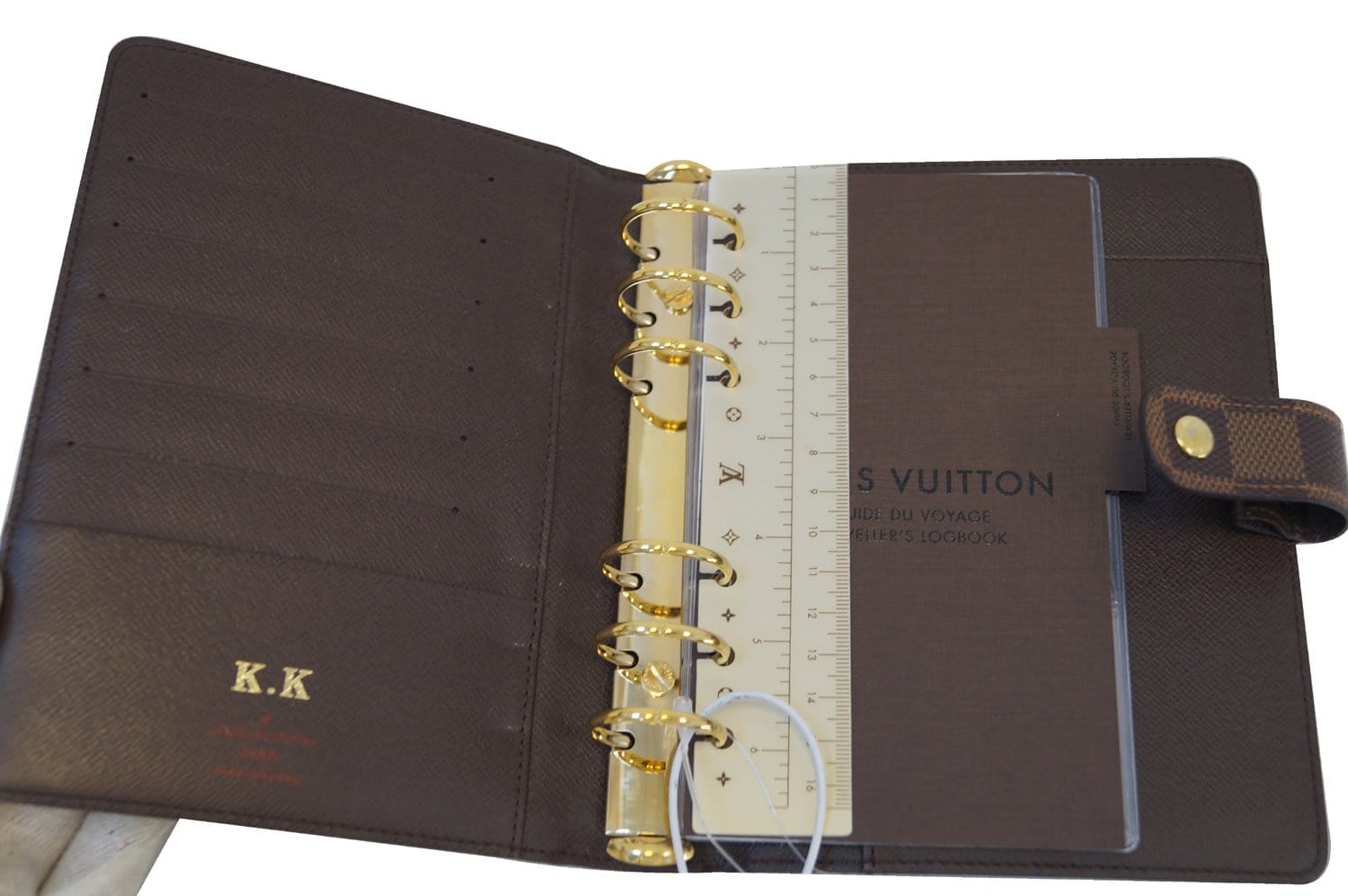 Louis Vuitton Damier Ebene Small Ring Agenda PM Diary Cover 5LVS1214