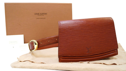 LOUIS VUITTON Epi Pochette Ceinture Tilsitt Waist Bag Brown