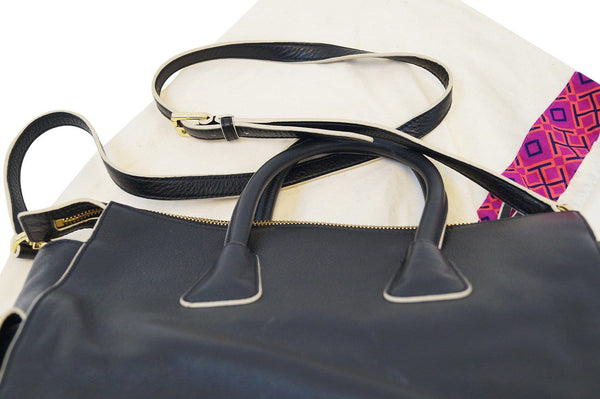 Tory Burch Black 2 Way Leather Shoulder Handbag E2854