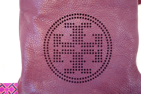 Tory Burch Maroon Crossbody Leather Bag E2849
