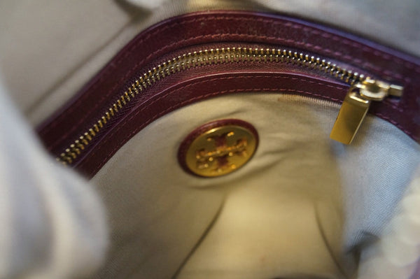 Tory Burch Maroon Crossbody Leather Bag E2849