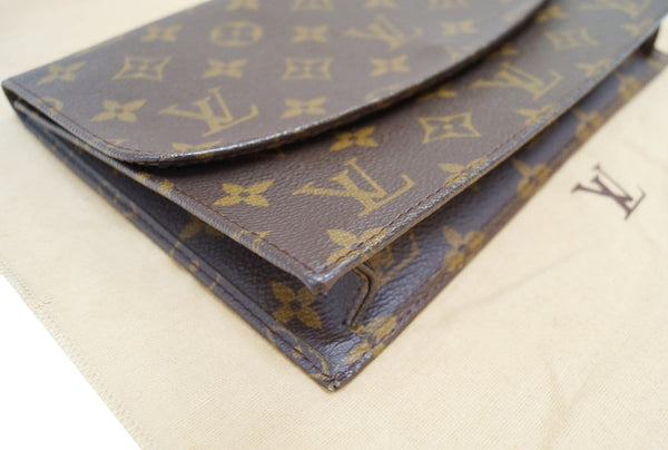 LOUIS VUITTON Monogram Canvas Pochette Rabat Clutch Bag