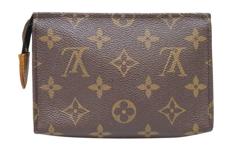 LOUIS VUITTON Monogram Canvas Poche Toilette 15 Cosmetic Pouch