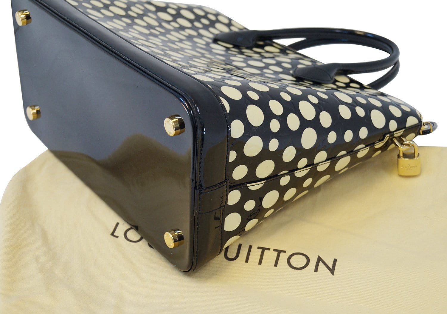 Authentic Louis Vuitton X Kusama White S/M Polka Dots Shopping