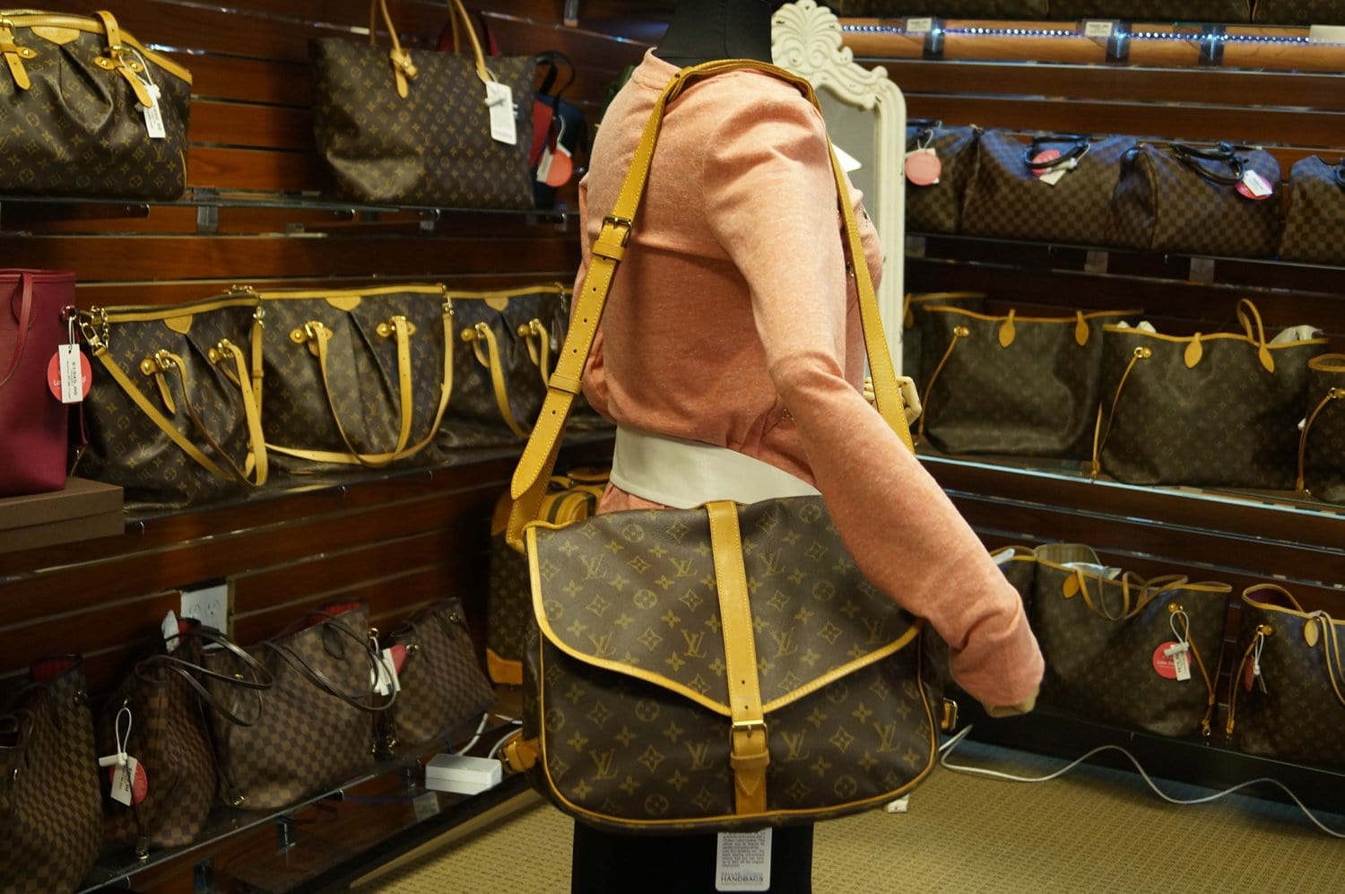 Louis Vuitton, Bags, Louis Vuitton Shoulder Bag Saumur 35 Browns Monogram