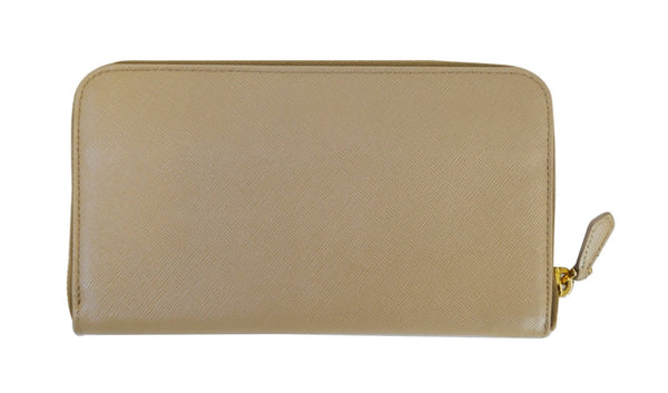 Prada Saffiano Leather Wallet Zipped - back side View